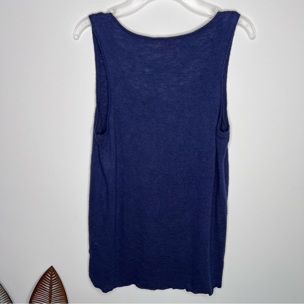 Lilly Pulitzer Blue Rayon Sleeveless Crewneck‎ Top A22 - Picture 5 of 5